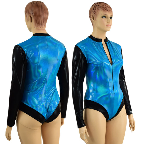 Peacock Stella Romper with Black Mystique Color Blocking - Coquetry Clothing
