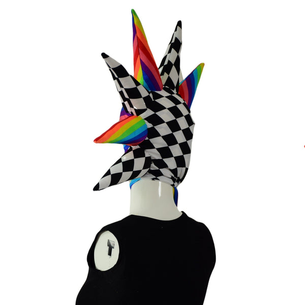 Harlequin Unicorn Horn Bonnet - 6