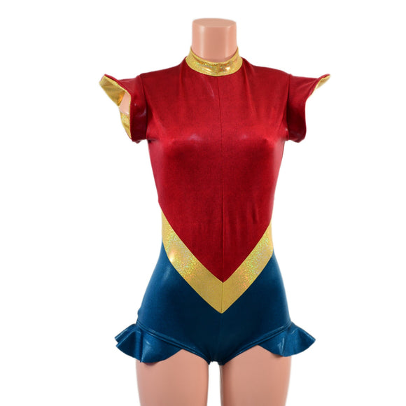 Captain Marvelous V Front Romper - Coquetry Clothing