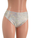 Midrise Brazilian Siren Shorts in Silver/Pink Scale - 2