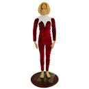Childrens 2PC Elf Catsuit and Collar Set in Red Velvet - Coquetry Clothing