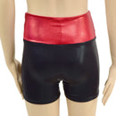 Childrens Black Mystique High Waist Shorts with Red Sparkly Jewel Waistband - Coquetry Clothing
