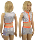 Childrens High Waist Brief Cut Shorts and Keyhole Top Set - Coquetry Clothing
