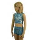 Childrens High Waist Brief Cut Shorts and Keyhole Top Set - Coquetry Clothing