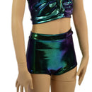 Childrens High Waist Brief Cut Shorts in Scarab - Coquetry Clothing