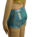 Childrens High Waist Brief Cut Shorts in Seafoam - Coquetry Clothing