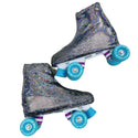 Childrens Roller Skate Boot Covers in Silver Kaleidoscope - 1