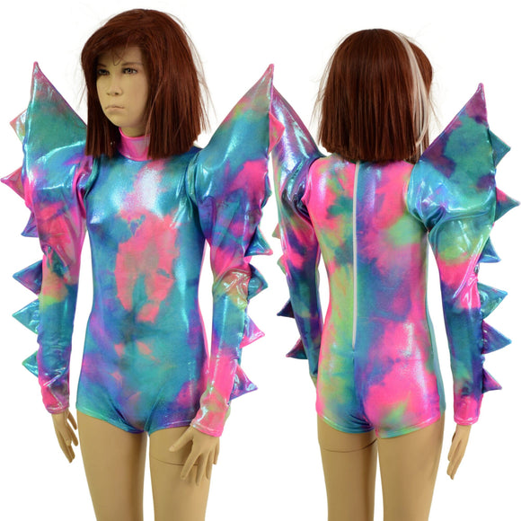 Childrens Spiked Mega Sharp Shoulder Romper - Coquetry Clothing