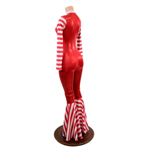 Christmas Elf Bell Bottom Catsuit - Coquetry Clothing