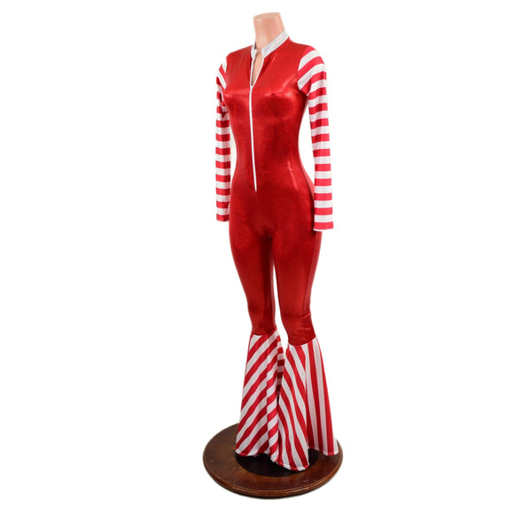 Christmas Elf Bell Bottom Catsuit - Coquetry Clothing