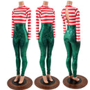 Christmas Elf Keyhole Back Catsuit - Coquetry Clothing