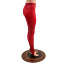 Coagulant Red High Waist Leggings with Stirrups - Coquetry Clothing