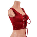 Coagulant Red Laceup Crop Tank - Coquetry Clothing