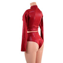 Coagulant Zippered Crop Top and Brazilian Siren Shorts Set - Coquetry Clothing