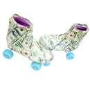 Cold Cash Print Childrens Roller Skate Boot Covers - Coquetry Clothing