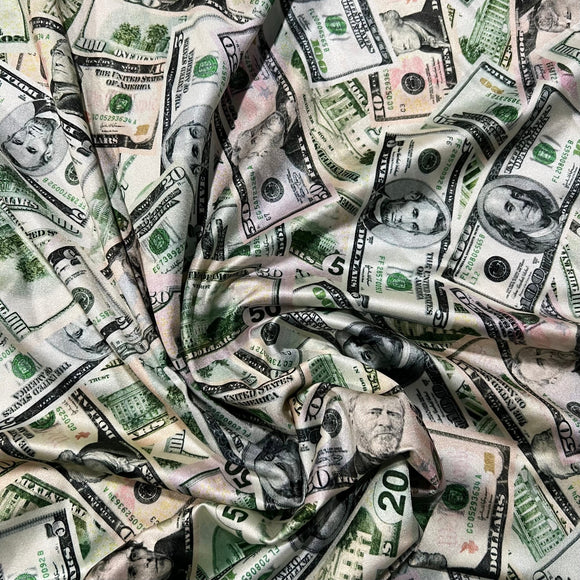 Cold Cash Print Spandex Fabric - Coquetry Clothing