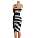 Color Blocked Side Panel Wiggle Dress with Cargo Pockets - Coquetry Clothing