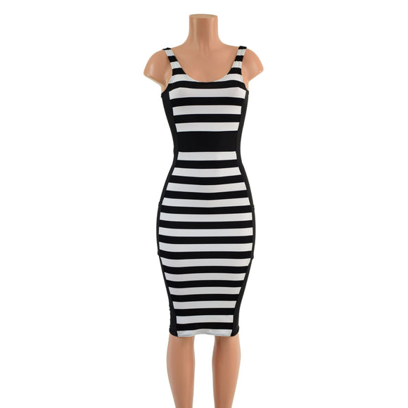 Color Blocked Side Panel Wiggle Dress with Cargo Pockets - Coquetry Clothing