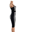 Color Blocked Side Panel Wiggle Dress with Cargo Pockets - Coquetry Clothing