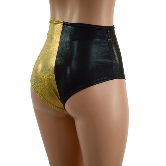 Color Split High Waist Siren Shorts - Coquetry Clothing