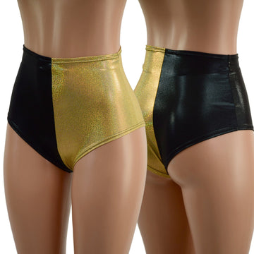 Color Split High Waist Siren Shorts - Coquetry Clothing
