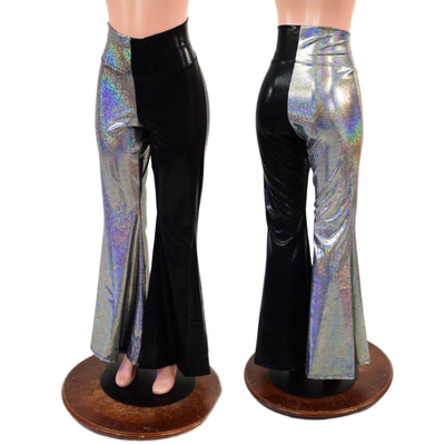 Color Split High Waist Solar Flares - Coquetry Clothing