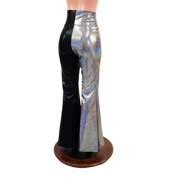 Color Split High Waist Solar Flares - Coquetry Clothing