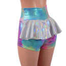Cotton Candy High Waist Shorts with Flashbulb Ruffle Rump - Coquetry Clothing