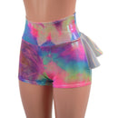 Cotton Candy High Waist Shorts with Flashbulb Ruffle Rump - Coquetry Clothing