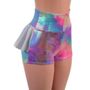 Cotton Candy High Waist Shorts with Flashbulb Ruffle Rump - Coquetry Clothing