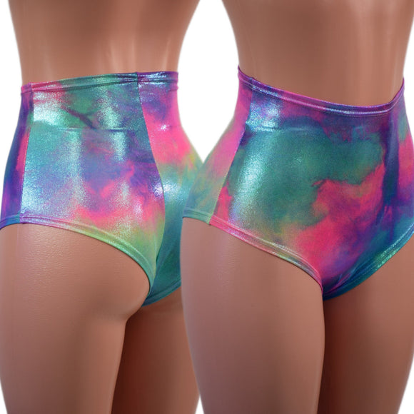 Cotton Candy High Waist Siren Shorts - Coquetry Clothing