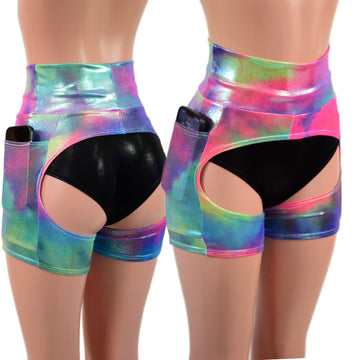 Cotton Candy Short Chaps with Side Pockets - Coquetry Clothing