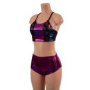 Criss Cross Strappy Back Halter and Midrise Siren Shorts Set - Coquetry Clothing