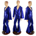 Mens Waterloo Catsuit in Blue Sparkly Jewel - 1