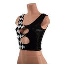 Cutout O - Ring Crop Tank with Color Split - Coquetry Clothing