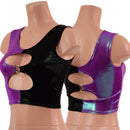 Cutout O-Ring Crop Tank with Color Split - Coquetry Clothing