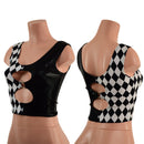 Cutout O - Ring Crop Tank with Color Split - Coquetry Clothing