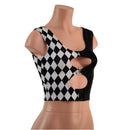 Cutout O - Ring Crop Tank with Color Split - Coquetry Clothing