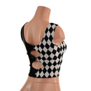 Cutout O - Ring Crop Tank with Color Split - Coquetry Clothing