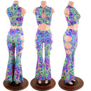 Cutout Solar Flares and Keyhole Top Set in Glow Worm - Coquetry Clothing