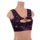 Cyberspace High Or Low Reversible Cutout Oring Mini Crop - Coquetry Clothing