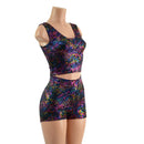 Cyberspace High Waist Shorts OR Top READY to SHIP - Coquetry Clothing