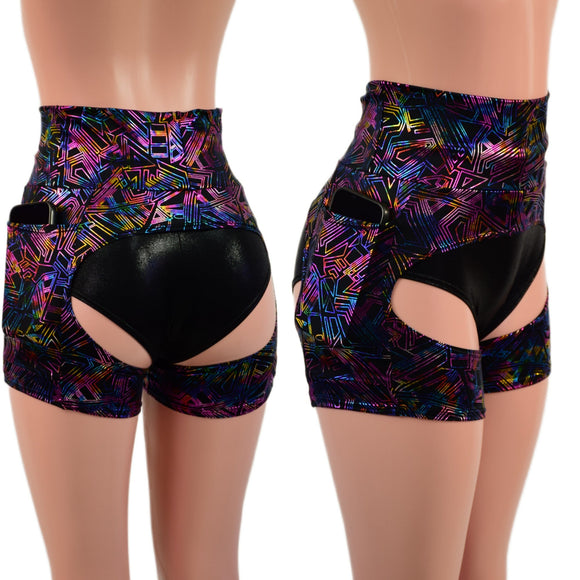 Cyberspace Short Chaps with Side Pockets - Coquetry Clothing