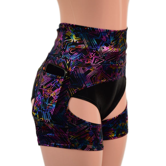 Cyberspace Short Chaps with Side Pockets - Coquetry Clothing