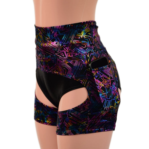 Cyberspace Short Chaps with Side Pockets - Coquetry Clothing