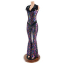 Cyberspace Solar Flare V Front Catsuit with Showtime Collar - Coquetry Clothing