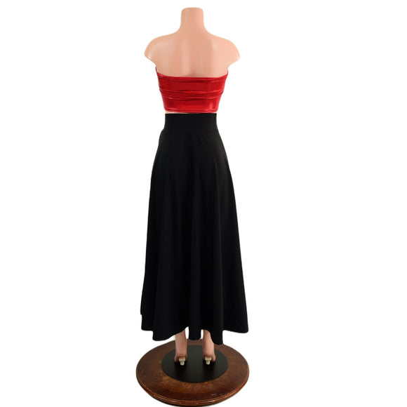 Smooth Black Spandex Breakaway Maxi Skirt (top sold separately) - Coquetry Clothing