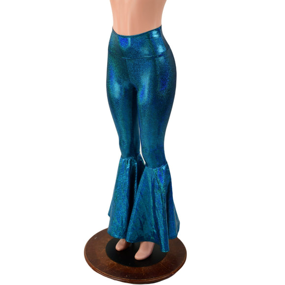 Ocean Sparkle High Waist Bell Bottom Flares - Coquetry Clothing
