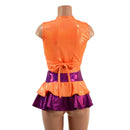 Ultra Mini Open Front Skirt and Wrap And Tie Skirt Set - Coquetry Clothing