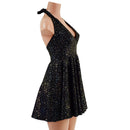 Star Noir Halter Skater Dress - Coquetry Clothing